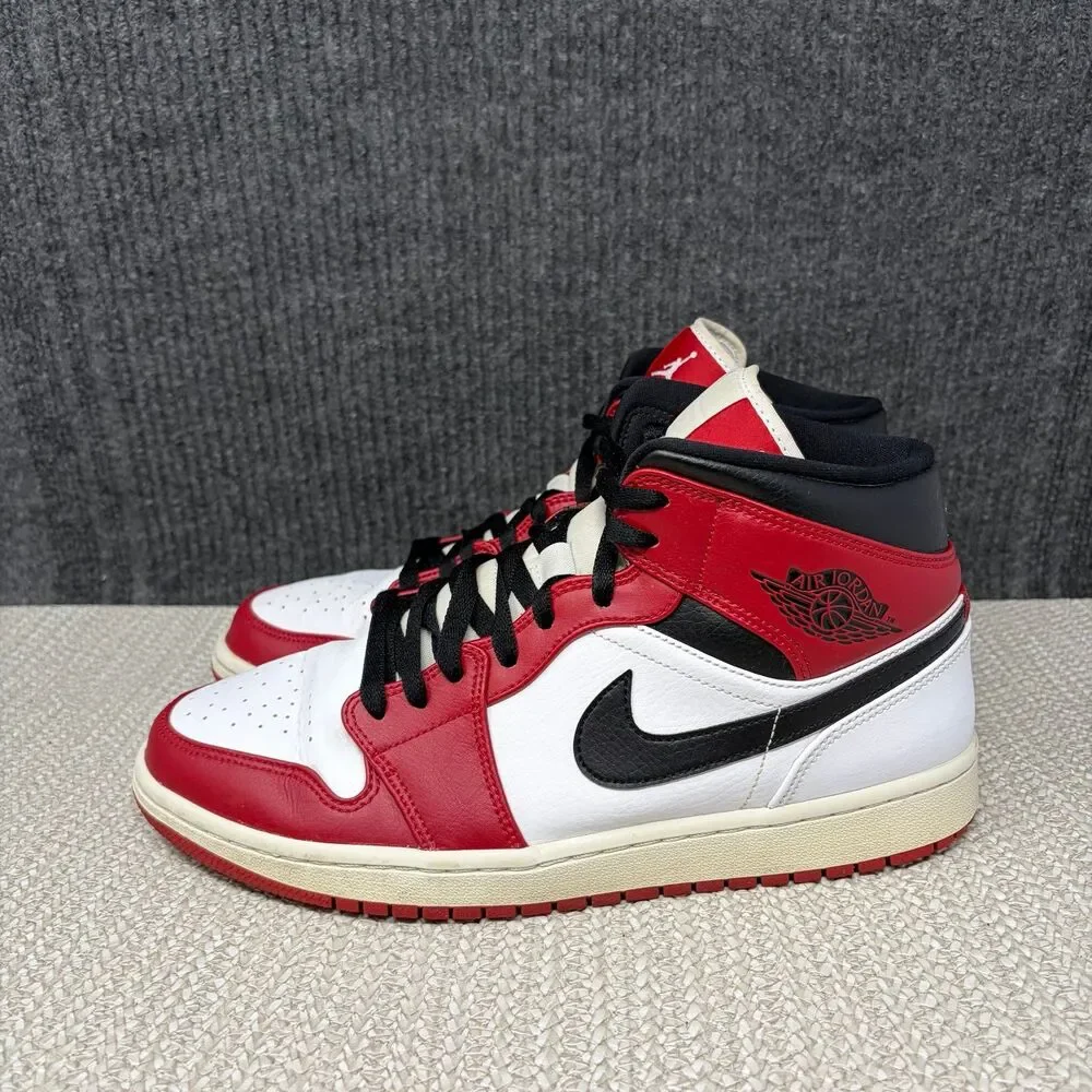 Nike Air Jordan 1 Mid Chicago Red White Black Men’s Size 10.5 554724-173